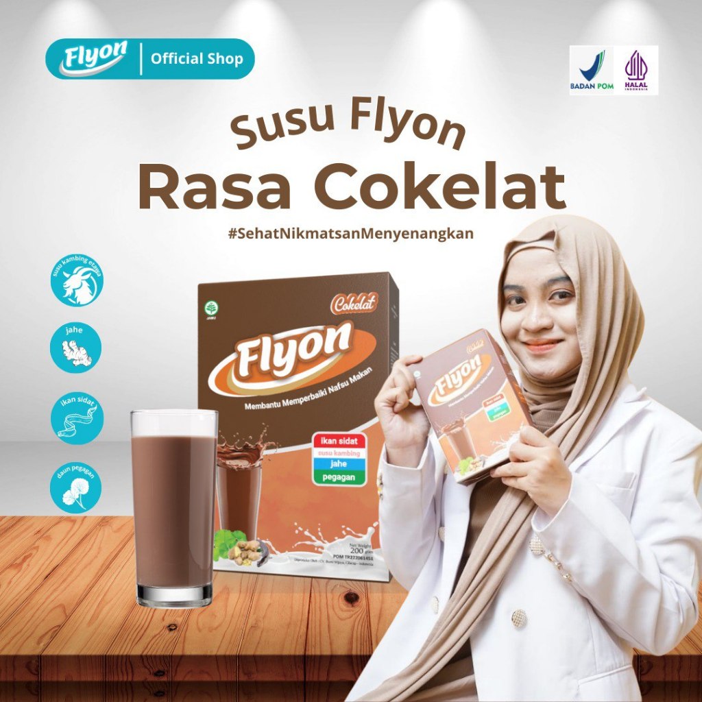 Susu Flyon Penambah Nafsu Makan Susu Penggemuk Badan Full Nutrisi Penambah Berat Badan Original Bpom