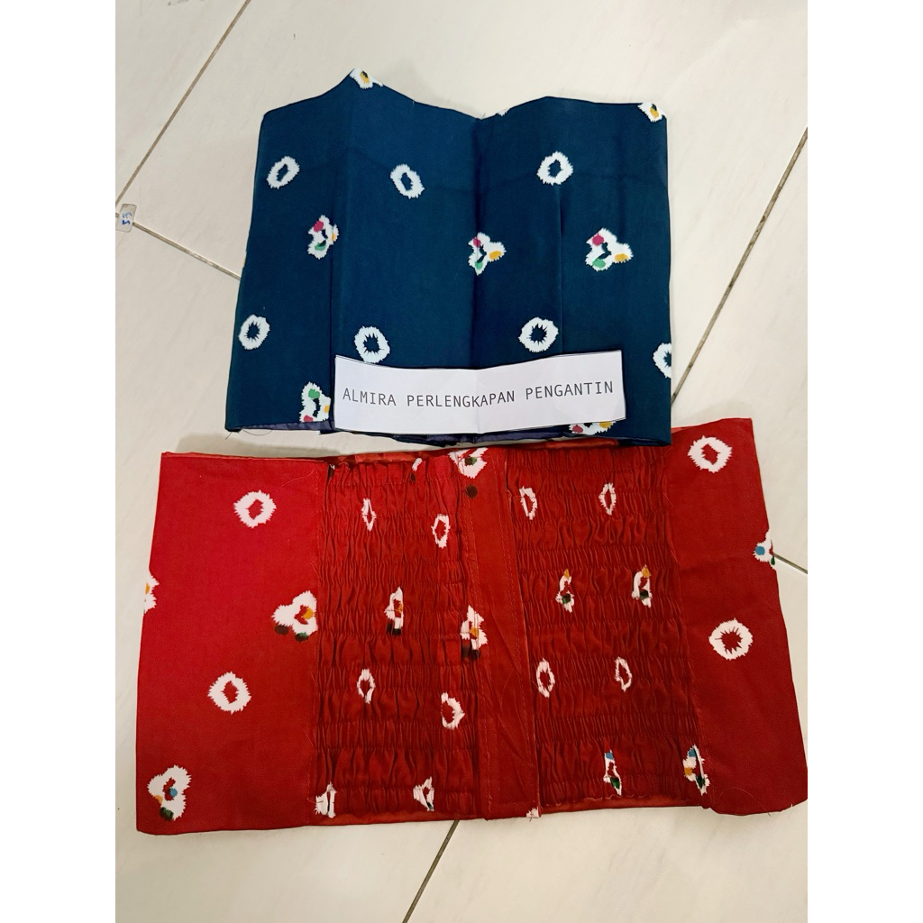 Angkin kebaya instan kerut / Stagen perut motif Jumputan