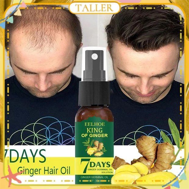 EELHOE Ginger Hair Growth Spray, Fast Hair Growth, Thickening and Regeneration Ginger Essential Oil