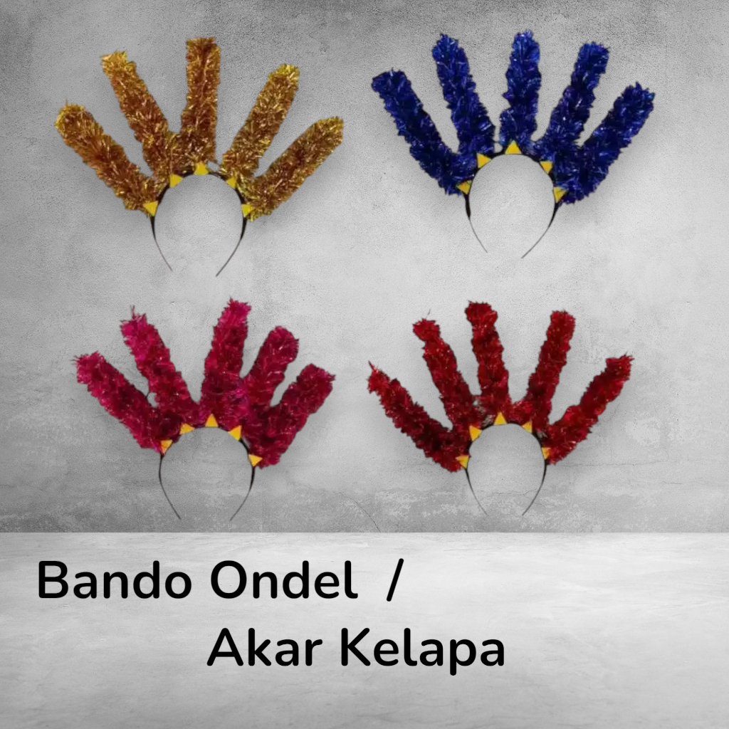 Bando Bandana Ondel Ondel Akar Kelapa Untuk Tari / Aksesoris Tari Ondel Ondel