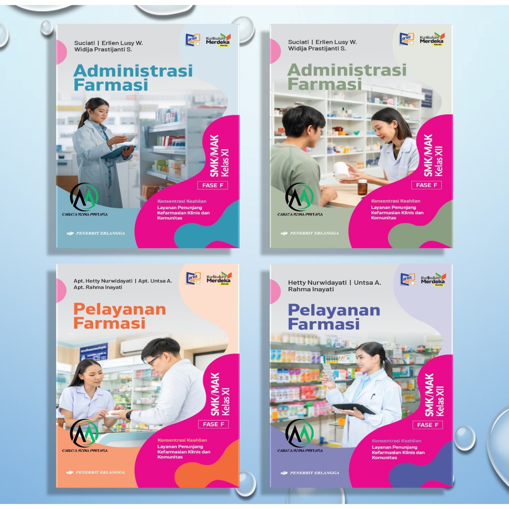 [Penerbit Erlangga] BUKU ADMINISTRASI FARMASI & PELAYANAN FARMASI KELAS 11 & 12 SMK KURIKULUM MERDEK