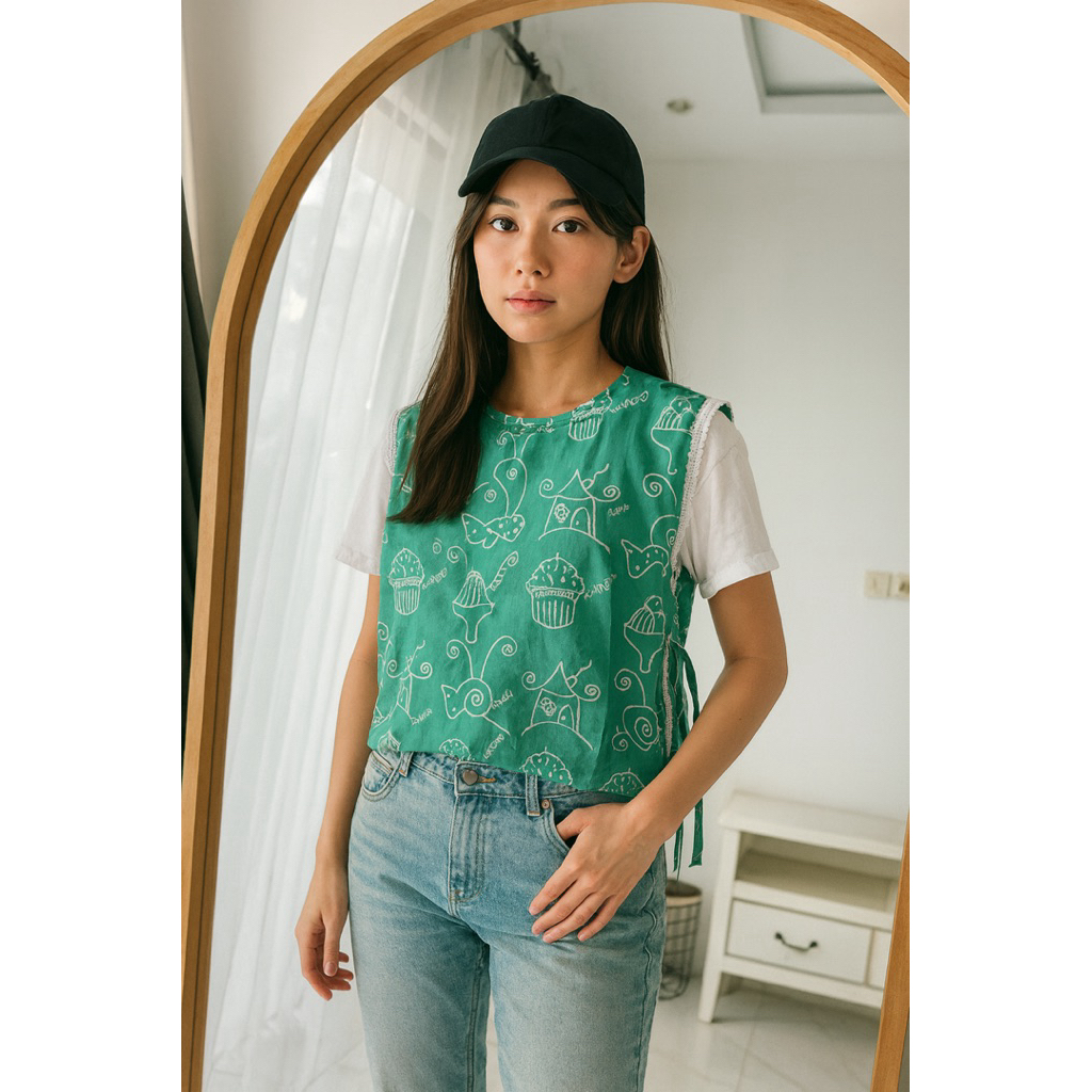 Masayu Batik - Vest Outer Batik Wanita Atasan Farasya