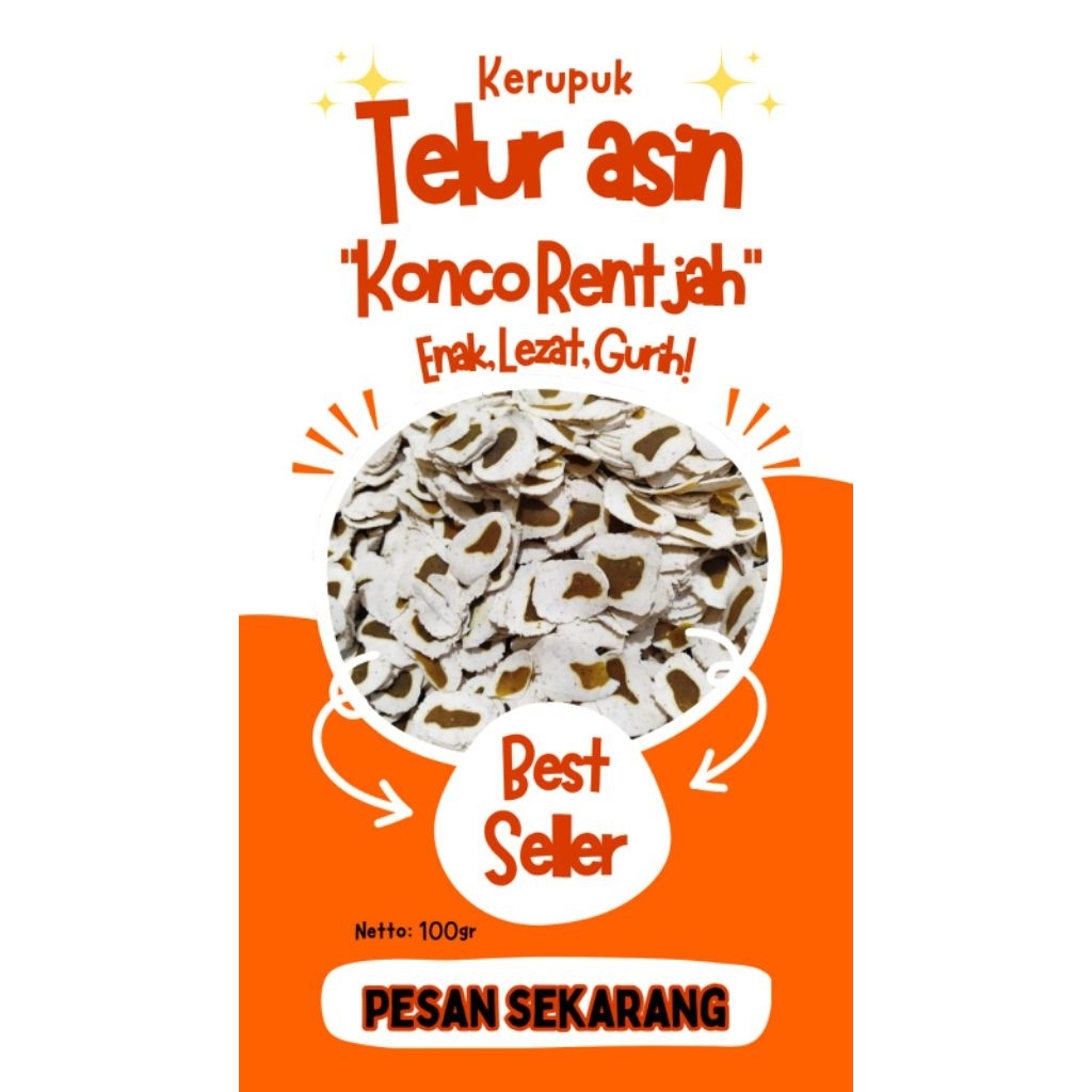 Krupuk Telur Asin Mentah 100gram - Bahan Kerupuk Enak & Gurih - Konco Rentjah