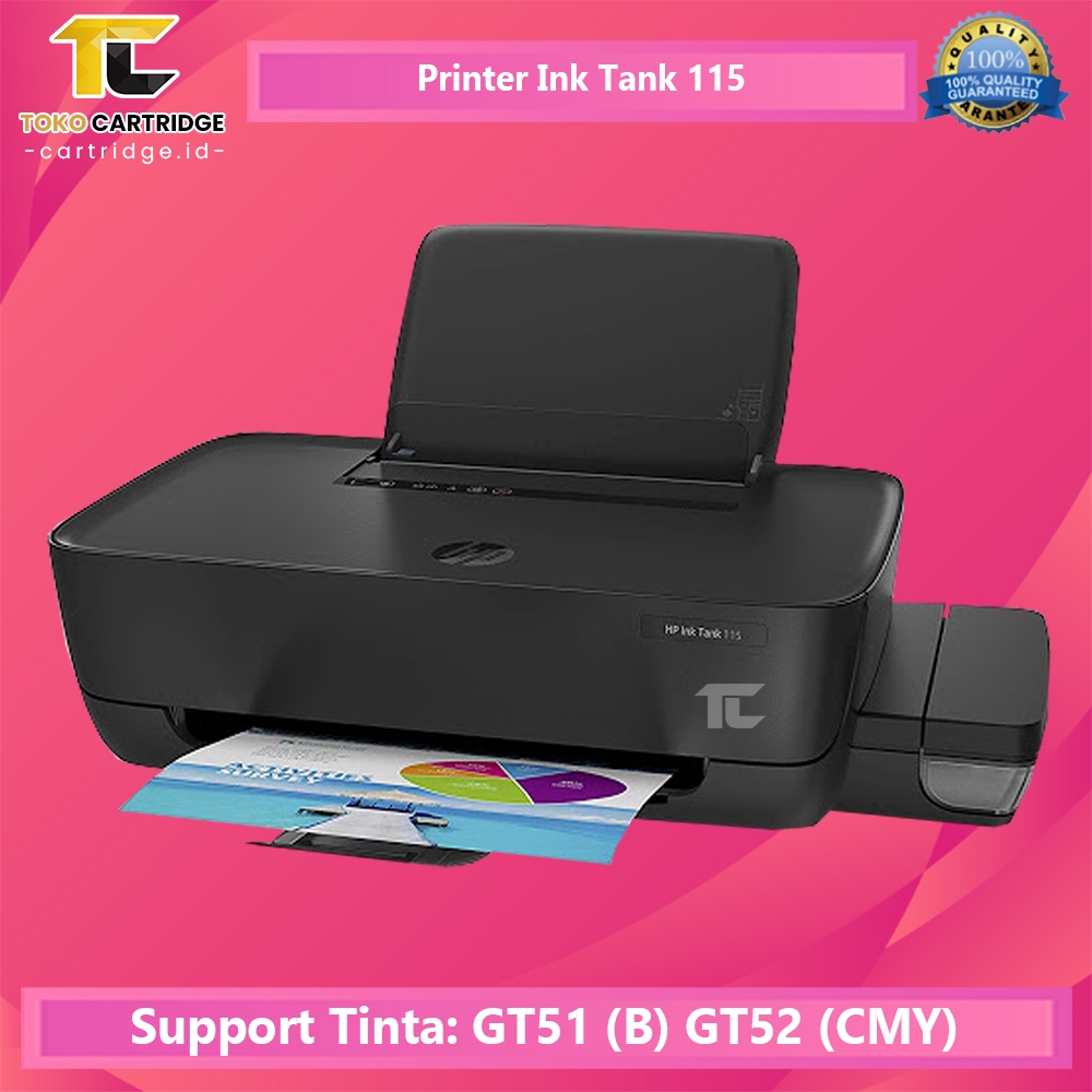 Mesin Printer Ink Tank 115 Print Saja Cetak warna A4 Head 3JB06AA M0H50A M0H51A Tinta GT51 GT53 GT52