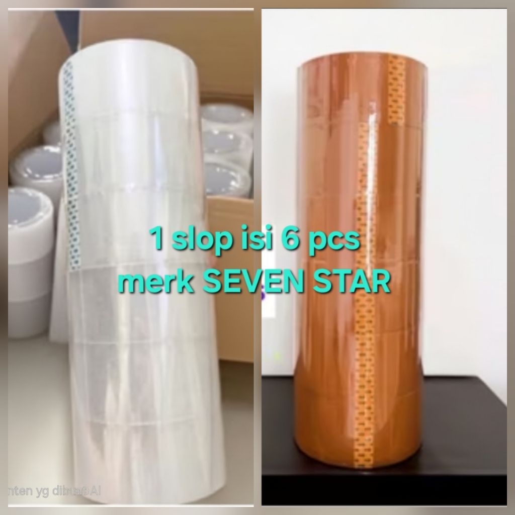 

lakban seven star 45×90yard bening dan coklat