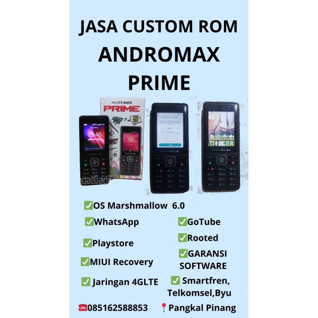 JASA ANDROMAX PRIME CUSTOM ROM OS ANDROID MARSHMALLOW 6.0