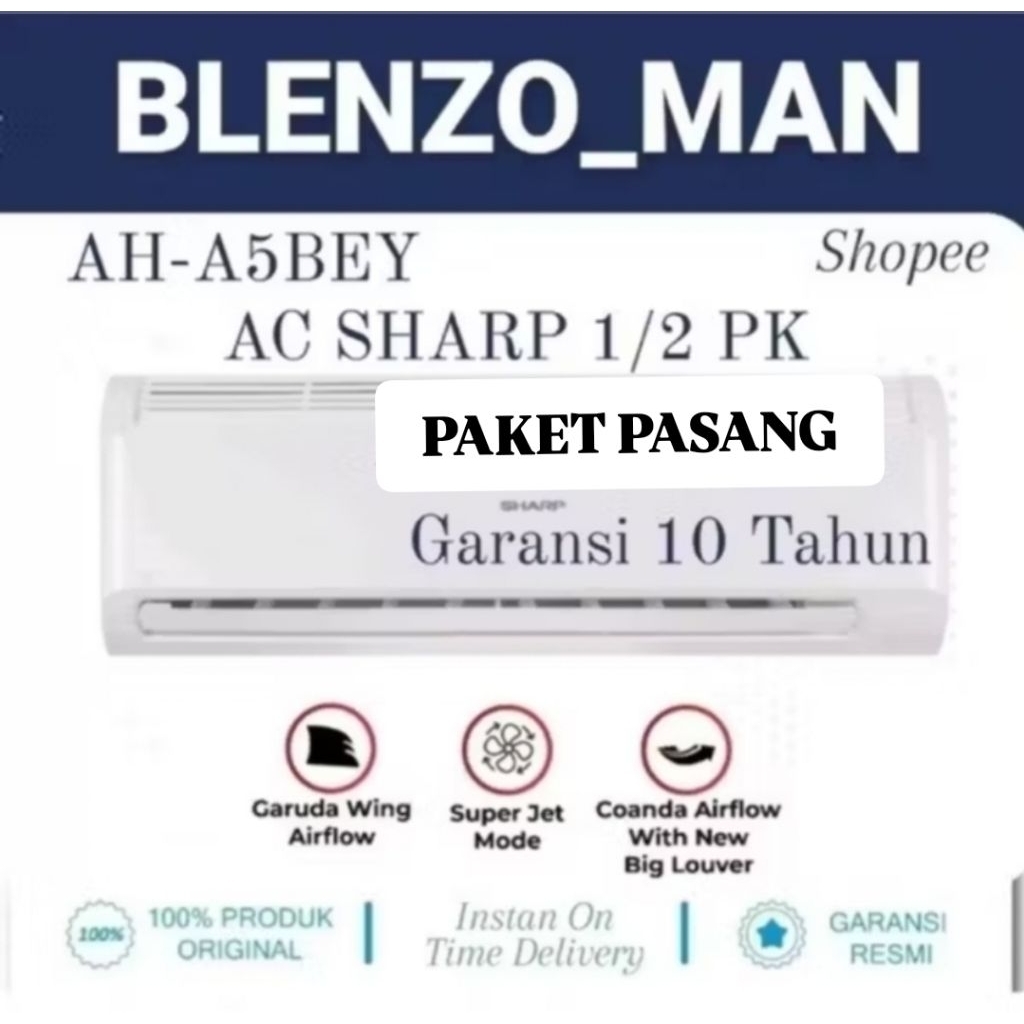 AC SHARP 1/2 PK PAKET PASANG