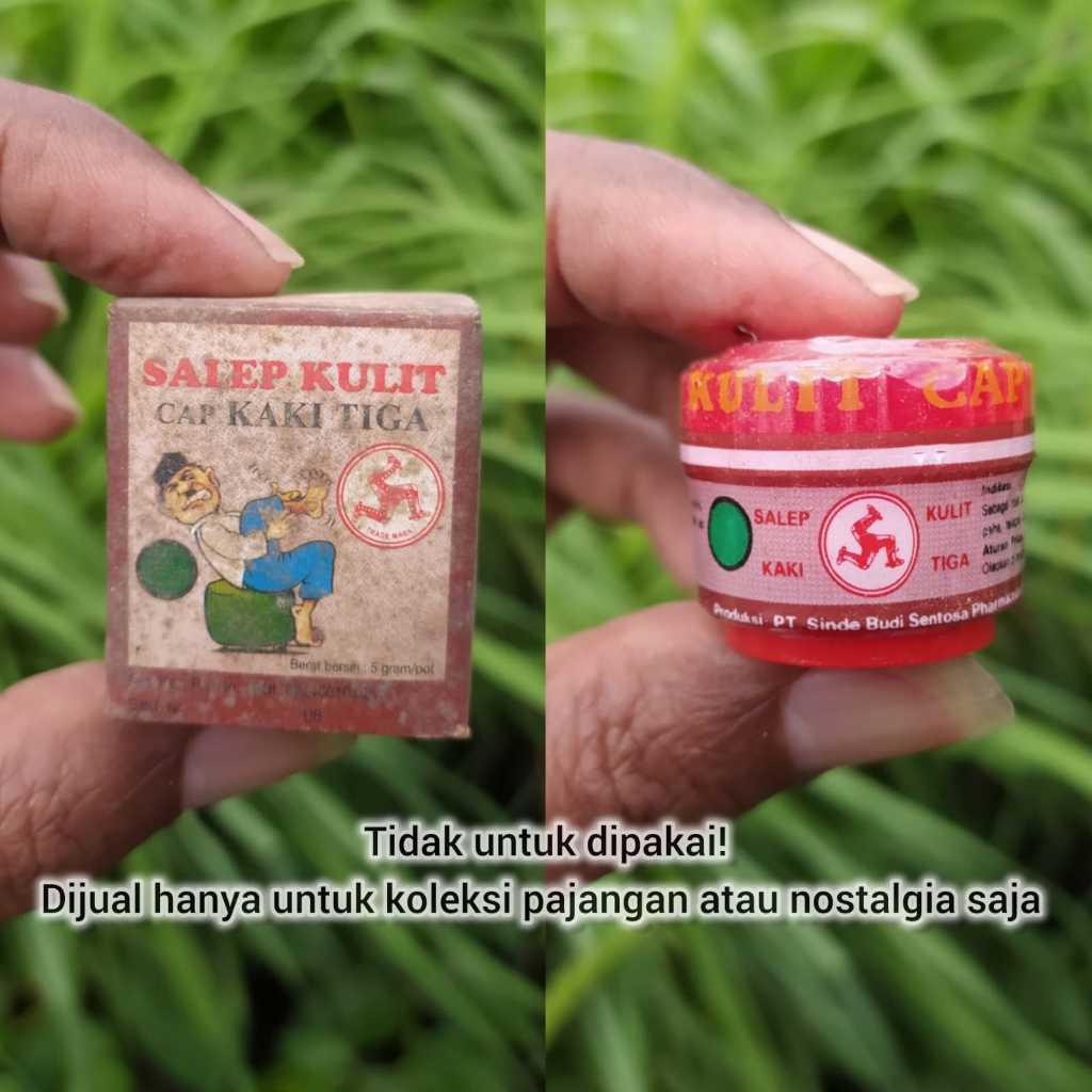 [ HANYA UNTUK PAJANGAN ] KOLEKSI PRODUK JADUL SALEP KULIT CAP KAKI TIGA TAHUN 80-90A LAWA ASLI