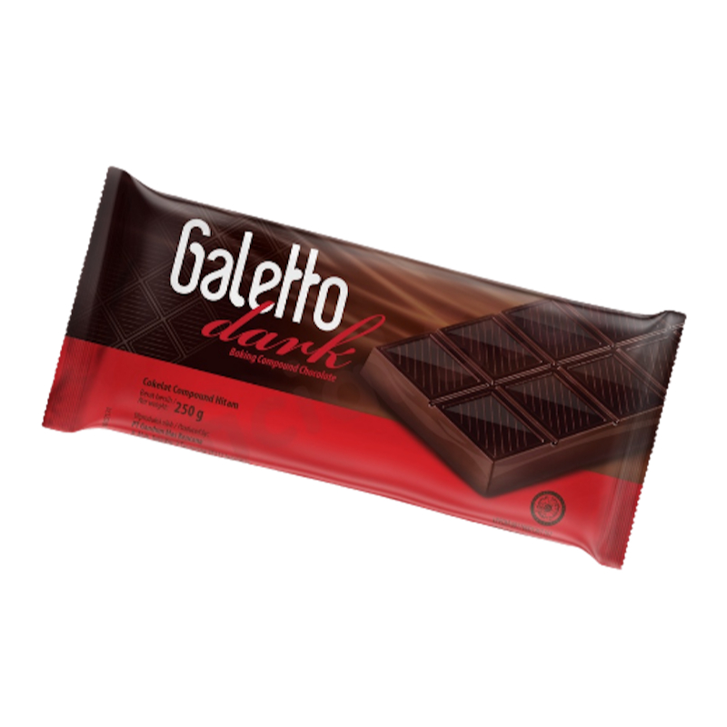 

COKLAT GALETTO DARK 250 GR COKLAT BATANG / Dark Chocolate