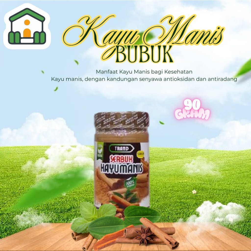 

Bubuk Kayu Manis Murni 90gr Rempah Asli Indonesia Serbuk Kayu Manis