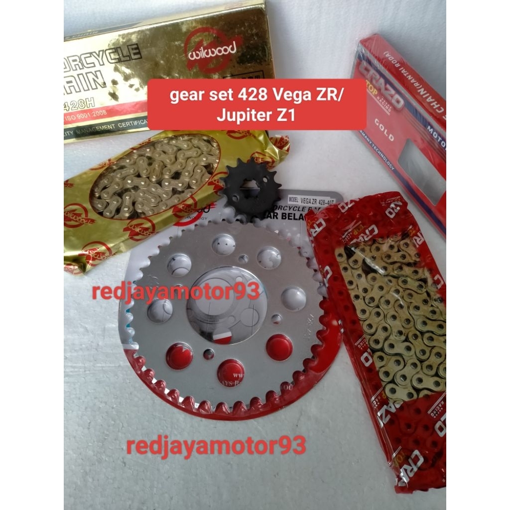 gear set 428 Vega ZR Jupiter Z new 115 Jupiter Z1 Vega Force FI Wilwood