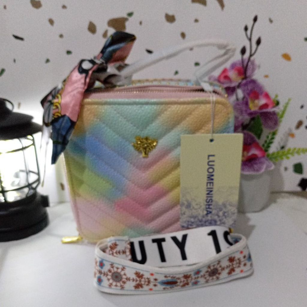 NEW TAS Pelangi Kotak Wanita