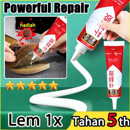 Lem Sepatu Sandal Kuat 60ml Lengket Waterproof Tahan Air Perekat Nambal Tanpa Bekas/Lem Sepatu Super