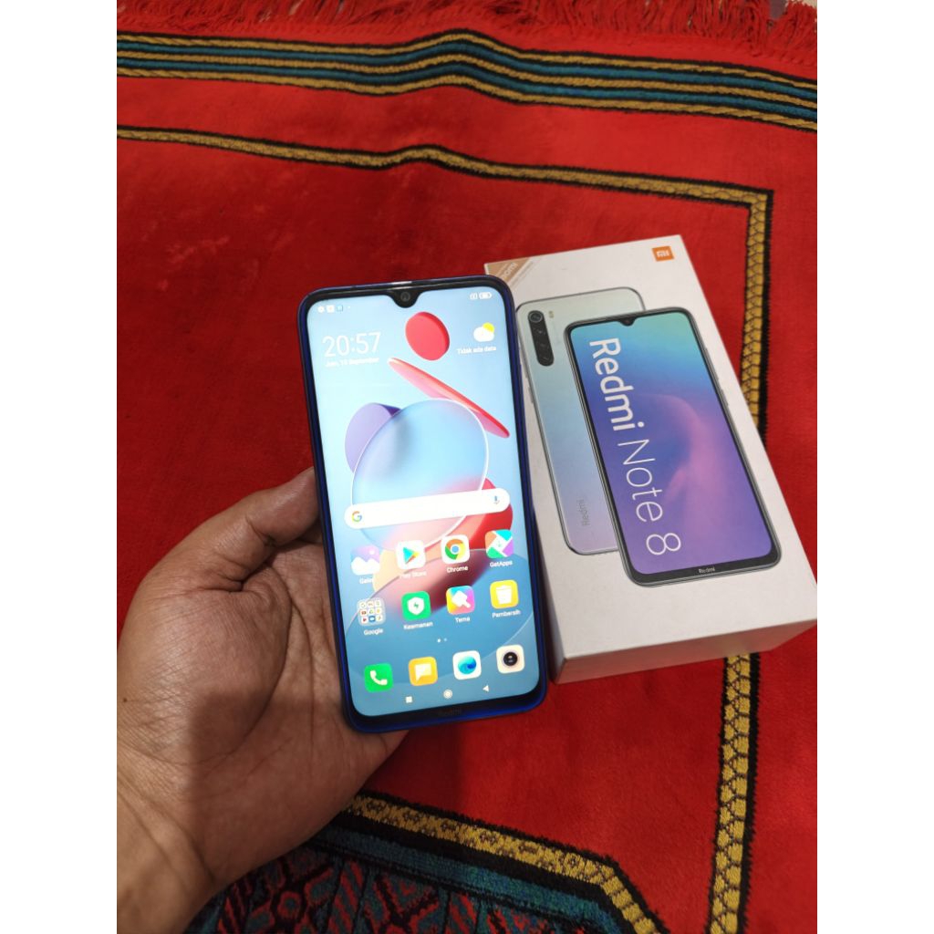 Xiaomi note 8 redminote 8 64gb ram 4gb fulset lengkap normal hp bekas murah garansi resmi net