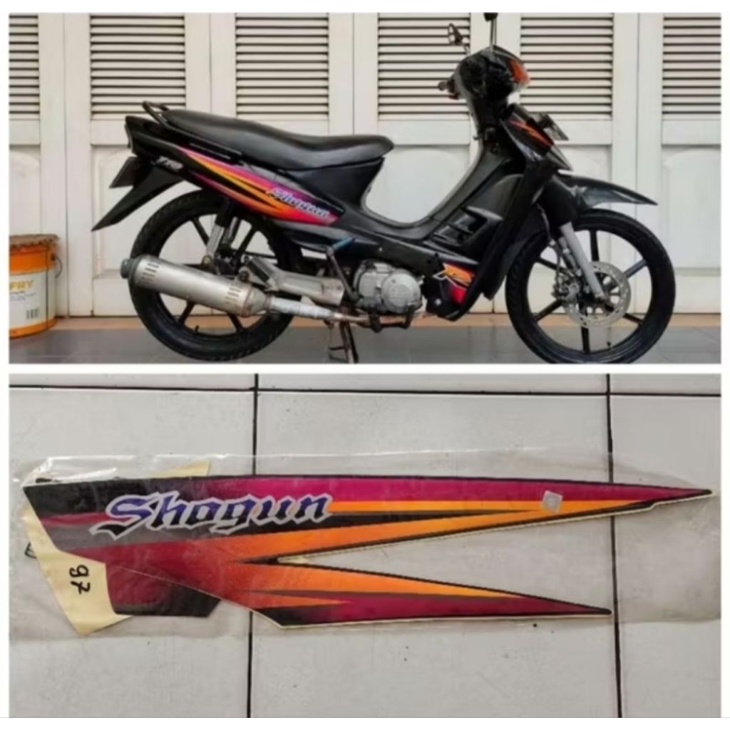 STRIPING STIKER LIS BODY SUZUKI SHOGUN R 97 FUL SET BODY MOTOR SHOGUN KEBO 97
