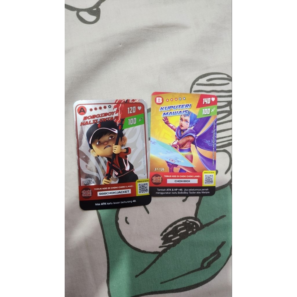 Choki Choki Boboboy Card | Kartu Choki Choki | Mainan kartu