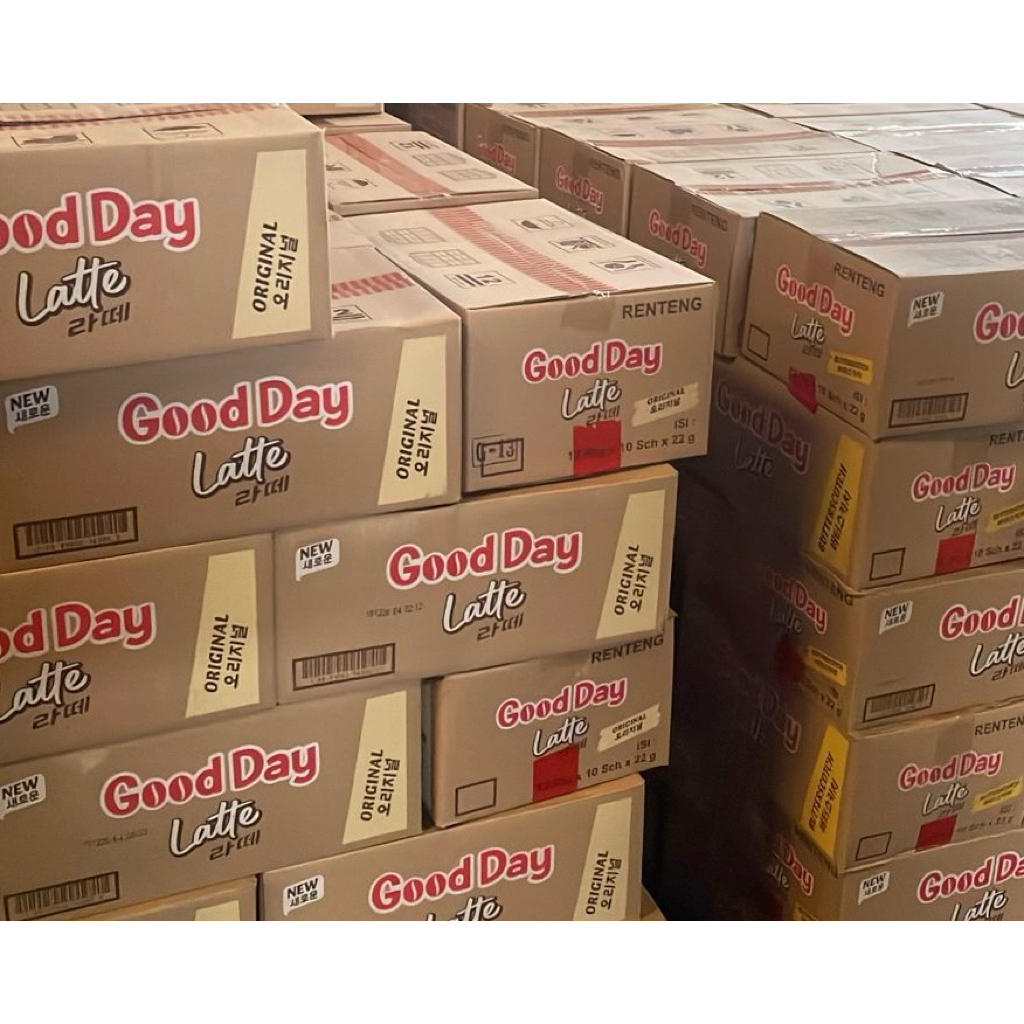 (Free Gelas)1 Dus/Karton Good Day Latte Original/Butter