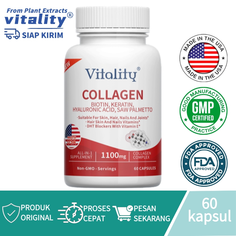 Kolagen Saw Palmetto -Menjaga Kesehatan Sendi, Meningkatkan Vitalitas, Mengandung Vitamin E, Antioks