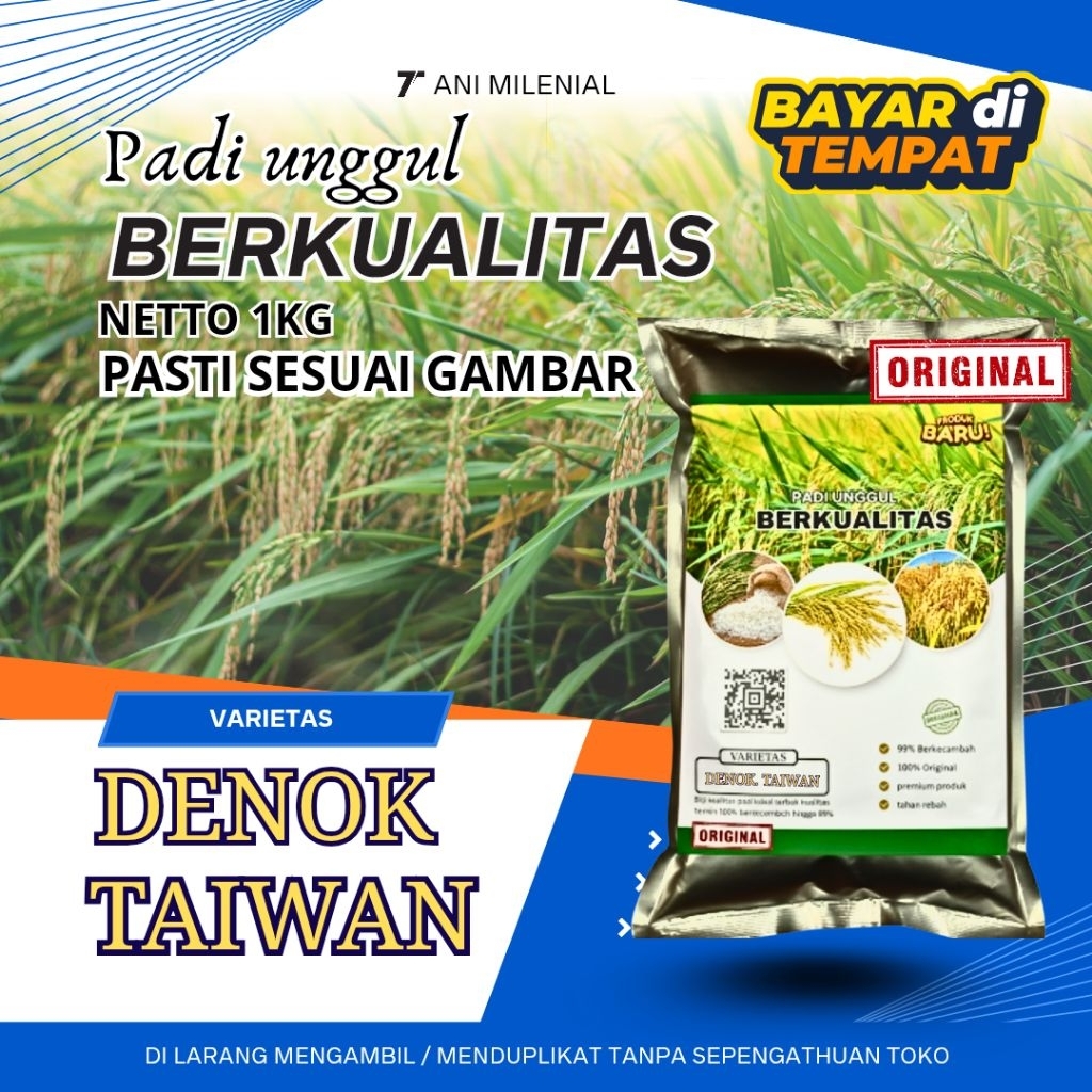 Benih padi unggul Denok taiwan original