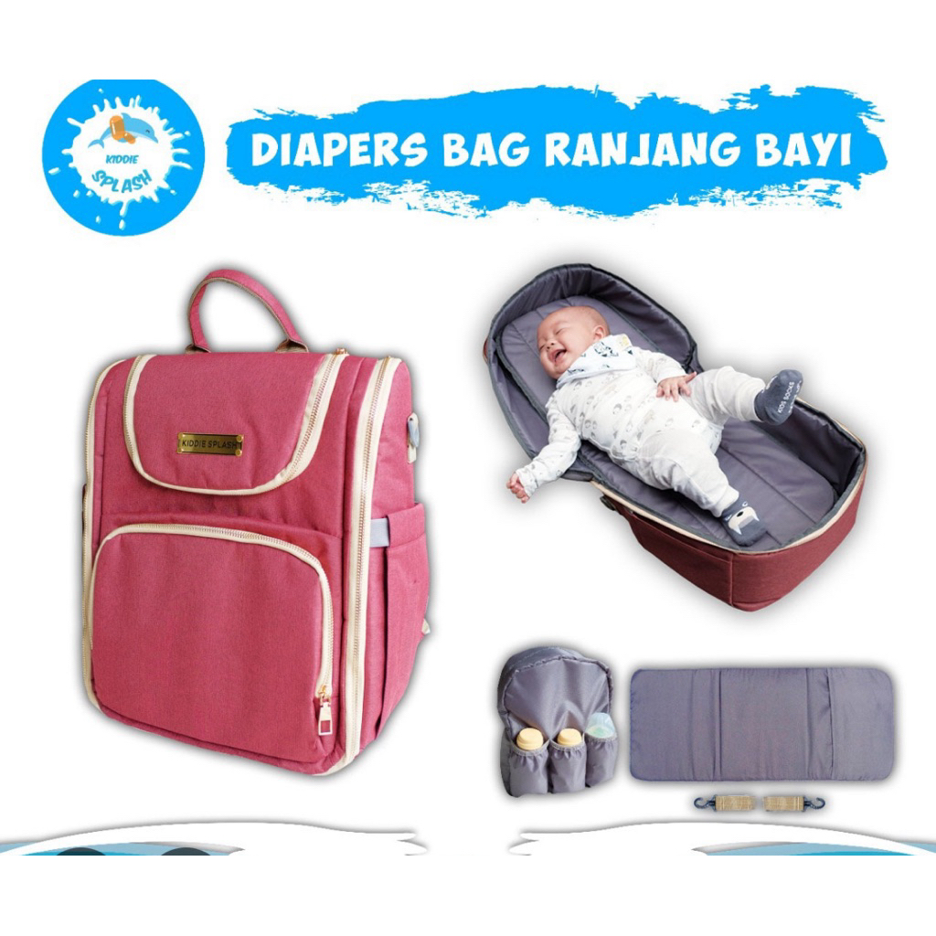 Kiddie Splash Diapers Bag Maroon