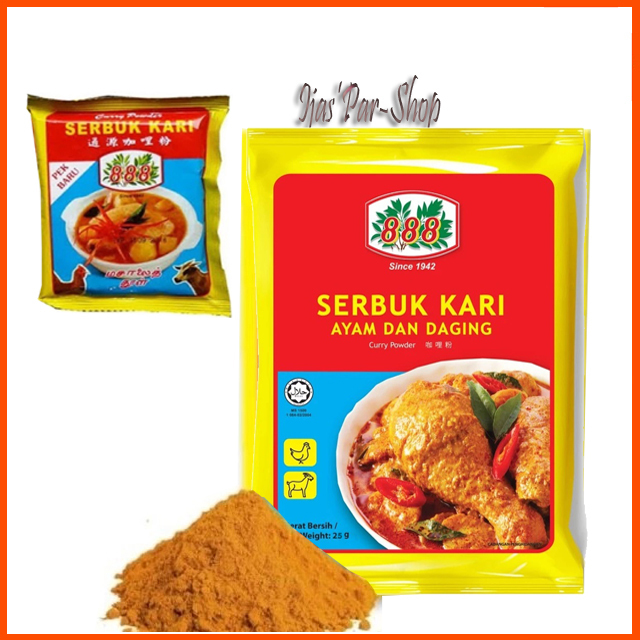 Bumbu Kari 888 / Bubuk Kari Malaysia isi 12 Bungkus