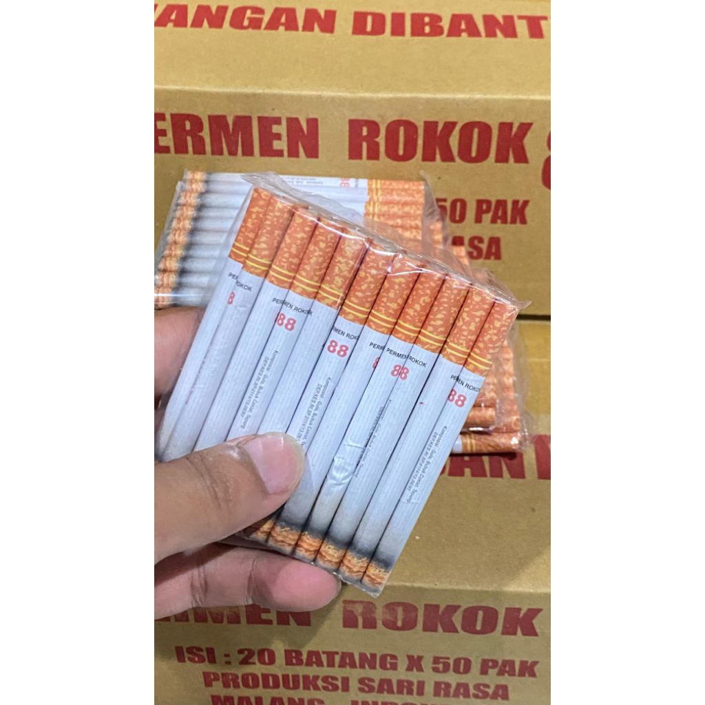 (bisa cod) 60pcs/3pack permen coklat rokok viral