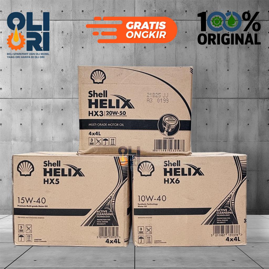 (GROSIR) Oli SHELL HELIX HX6 10W-40 HX5 15W-40 HX3 20W-50 4L Original