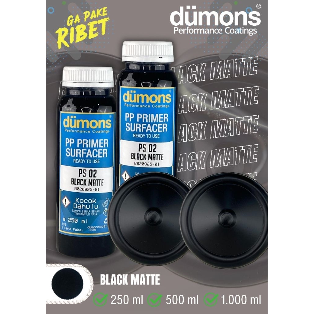 PP PRIMER SURFACER Black Dashboard (Penghitam Motor Permanen)