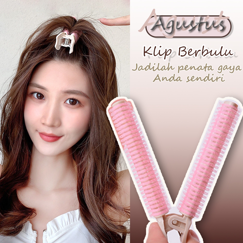 2PCSJepit Rol Rambut Roll Poni Rambut / Hair Roller Clip / Jepit Poni Roller Velcro / Roll Rambut Je