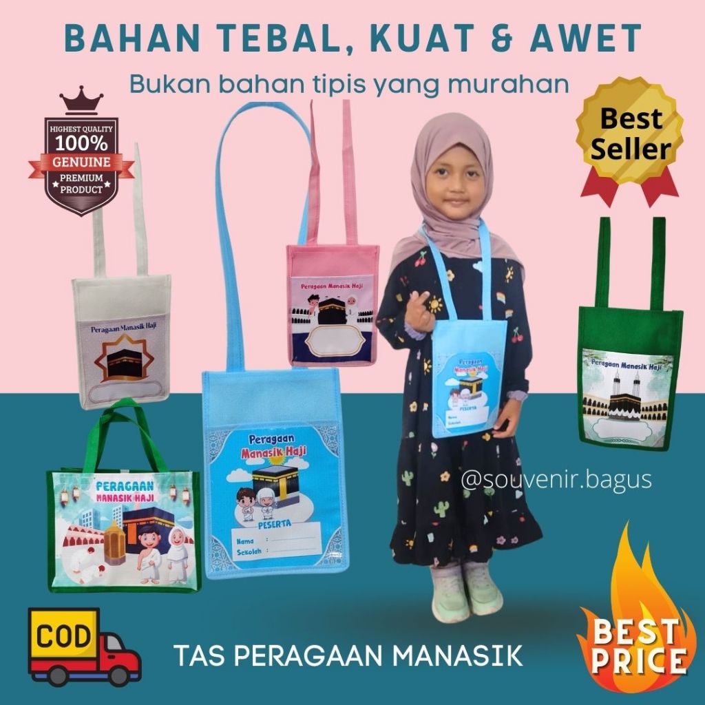 Tas Manasik Haji Anak Kantong Batu Kerikil Haji TK RA SD souvenir umroh