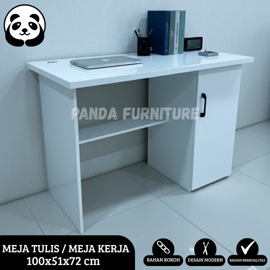 PROMO MEJA BELAJAR AESTHETIC DILENGKAPI LEMARI LACI / MEJA TULIS / MEJA KERJA / MEJA BELAJAR MODERN 