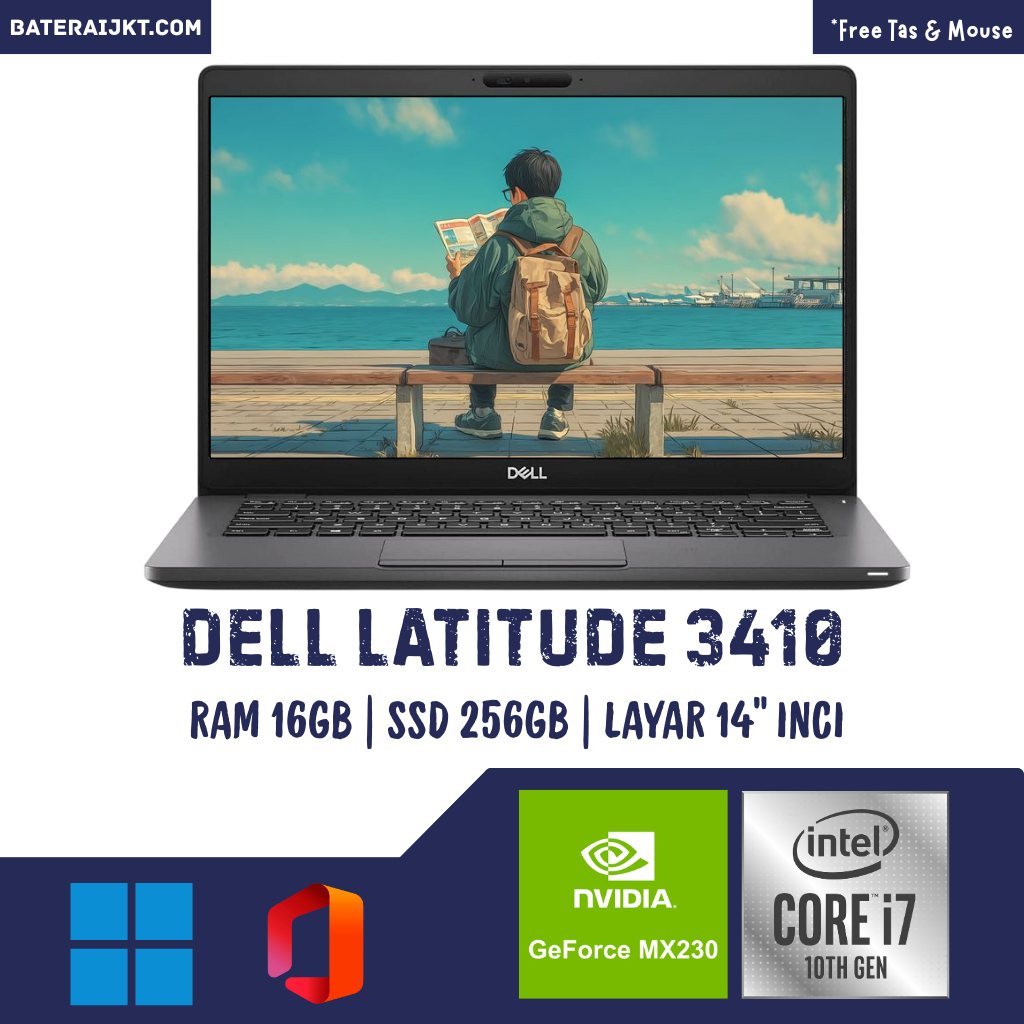 Laptop Dell Latitude 3410 Intel Core i7 Gen 10 | RAM 16 GB | SSD 256 |  VGA MX230 2GB