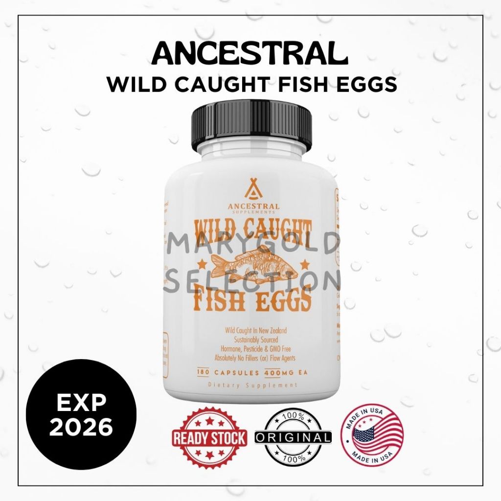 Wild Caught Fish Eggs Ancestral Supplements 180 kapsul DHA EPA Omega 3 vitamin A D E K Hormone balan