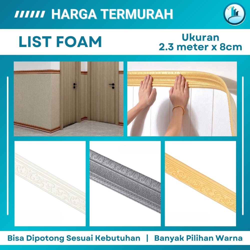 Border List Wallpaper List Wallpaper Dinding Foam 3d Stiker List Dinding Wall Moulding Walpaper