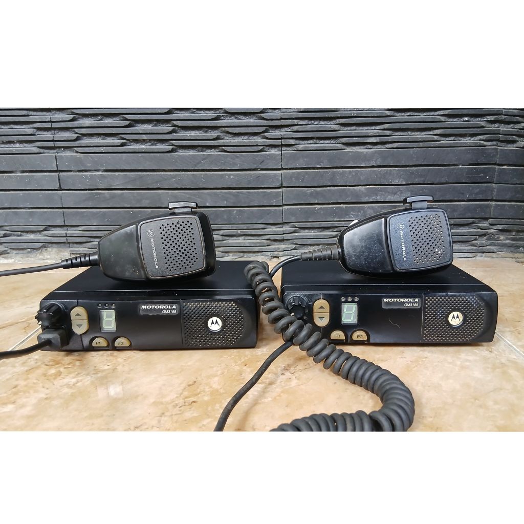 2 UNIT RIG MOTOROLA GM3188 VHF POWER 50W COCOK UNTUK RPU ORIGINAL