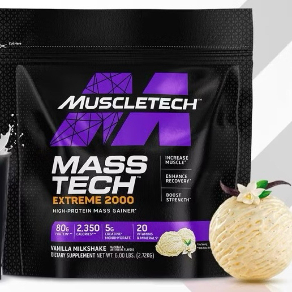 MUSCLETECH MASS-TECH EXTREME 2000 6LBS MASSTECH SUSU PROTEIN GAINER