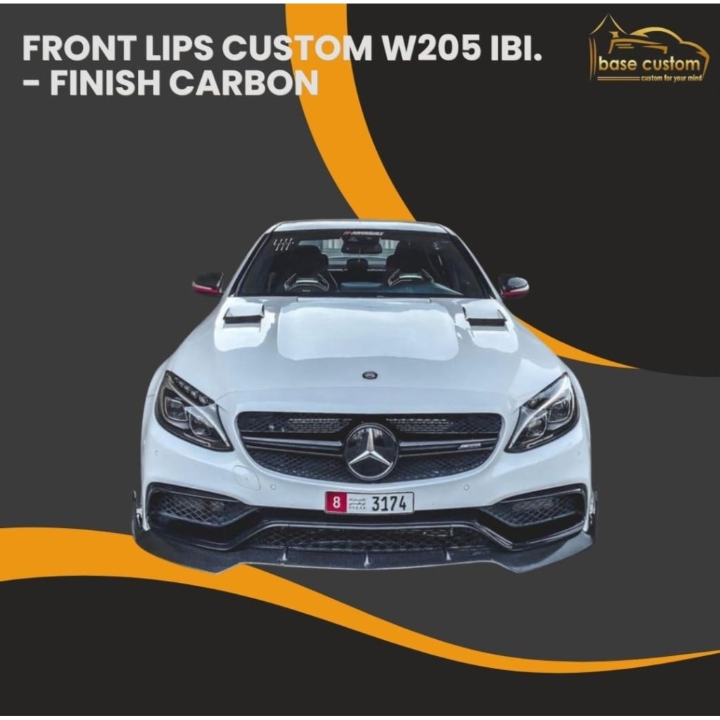 Front Lip / Lips Depan Mercy W205 / Mercy W-205 - FINISH CARBON