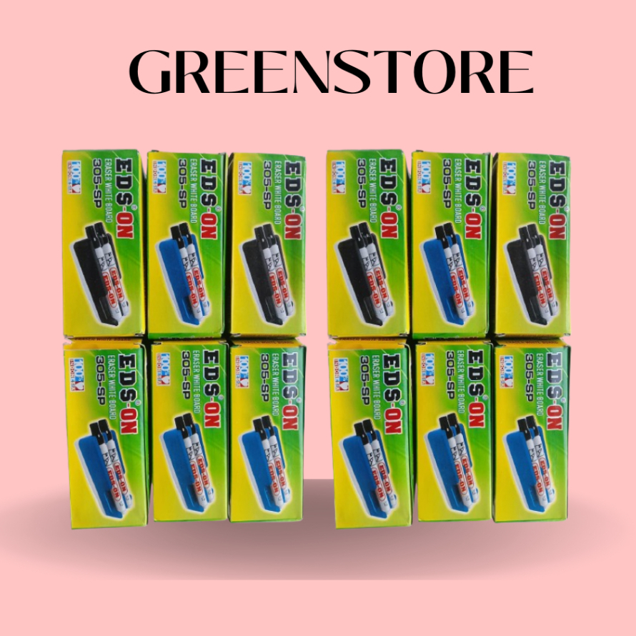 (1 PACK) PENGHAPUS PAPAN TULIS EDS ON 305 SP ISI 12 PCS