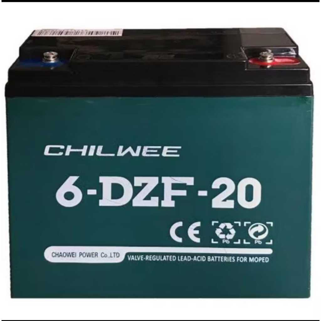 Aki Sepeda Listrik CHILWEE 6-DZF-20 / 6DZF20 - Baterai Sepeda Listrik 12V - 20AH