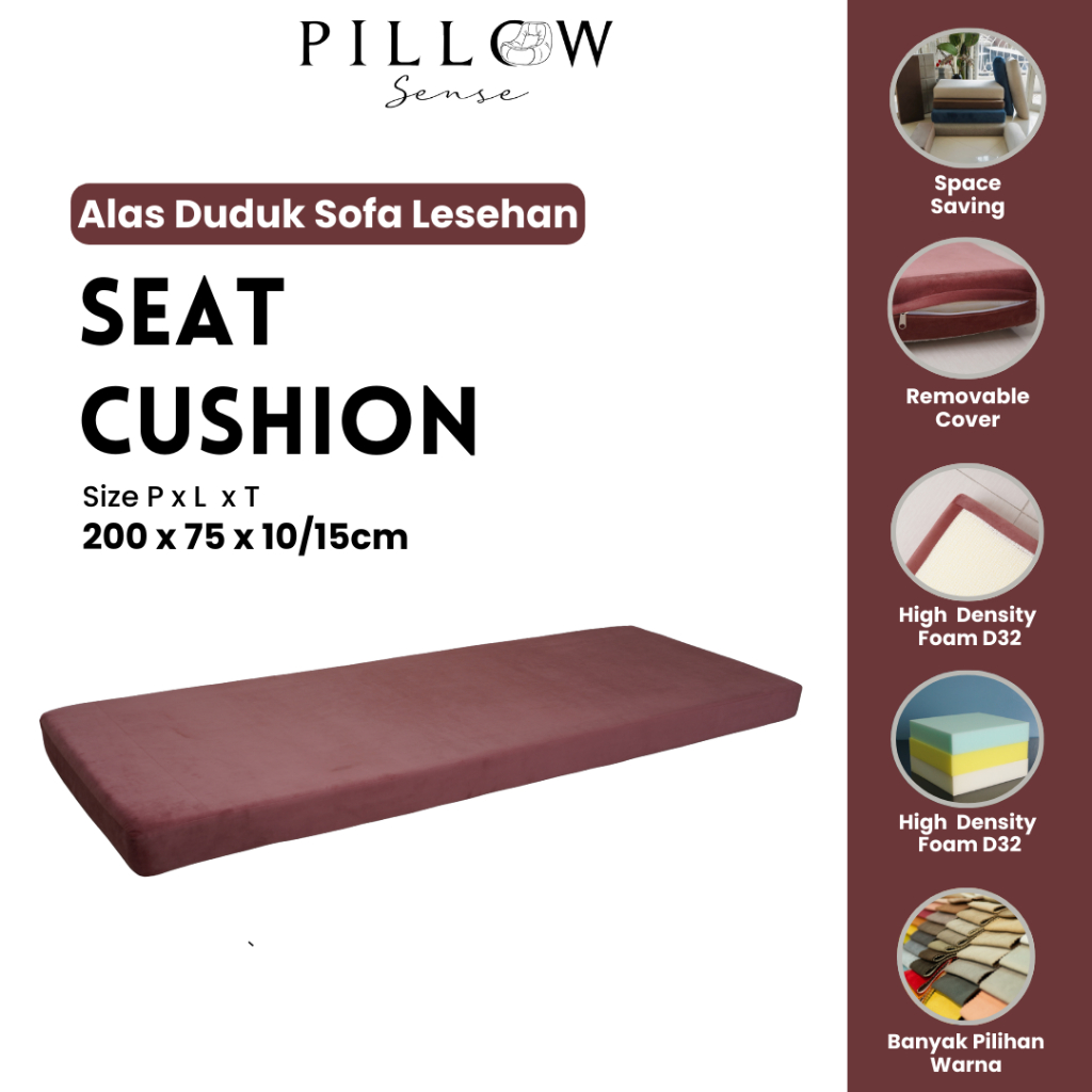 Pillow Sense – Kursi lesehan alas duduk full busa sofa bed sofa arab sofa lantai kekinian 200x75cm