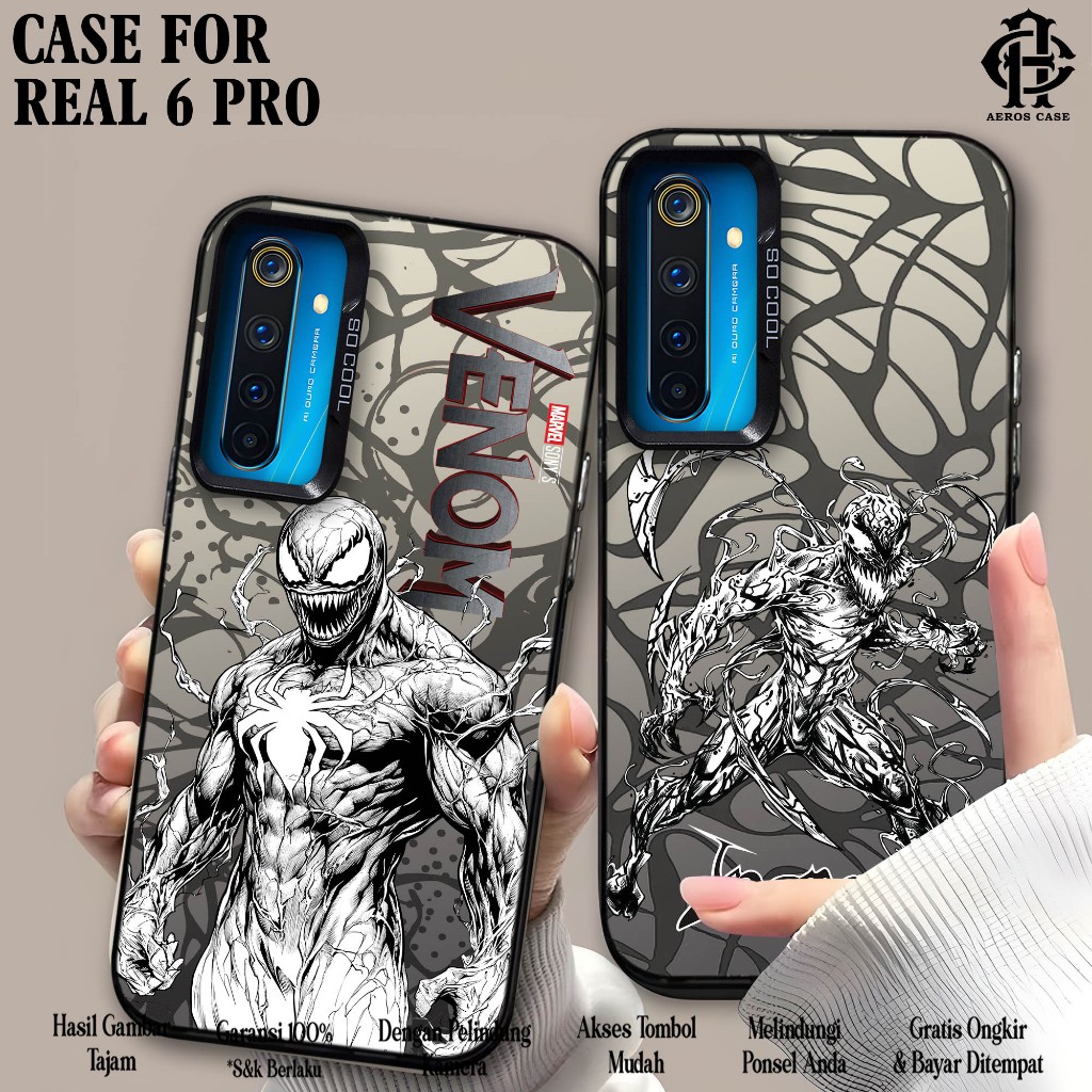 Case Realme 6 ( VENOM ) Premium Matte Hard Casing IMD Polycarbonate Softcase HP