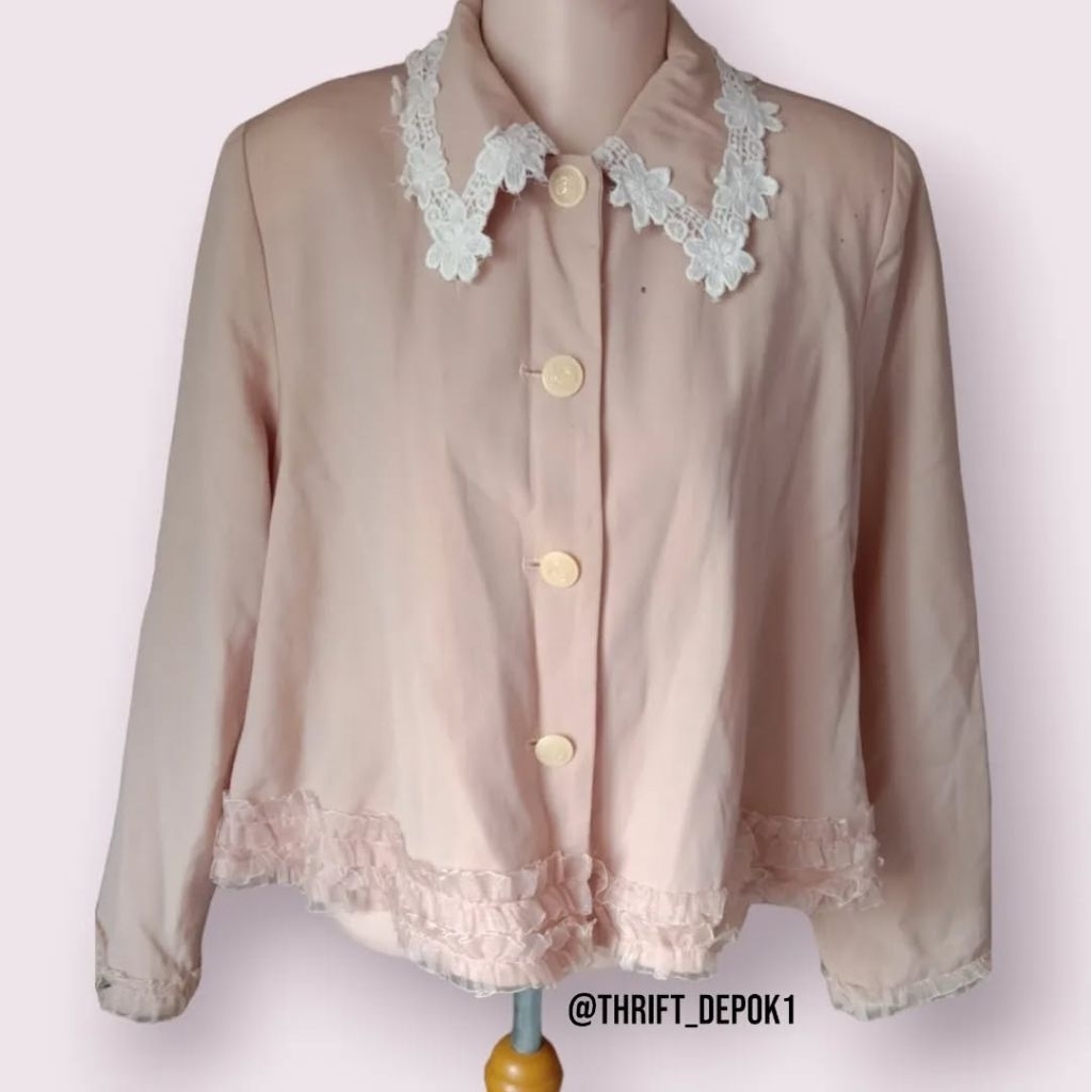 Preloved Blazer Korea blazer pink