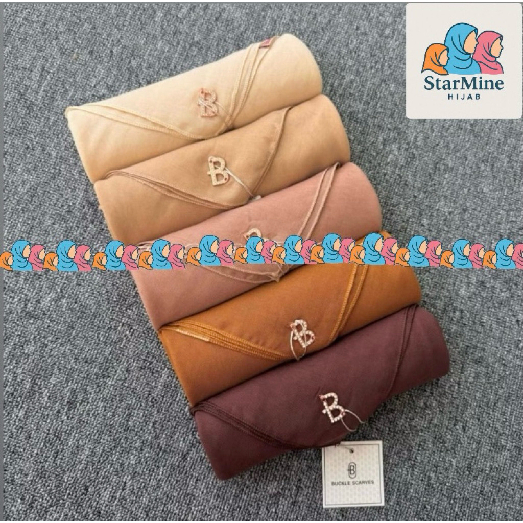 Hijab Buckle Scarves Segiempat Paris Luxury