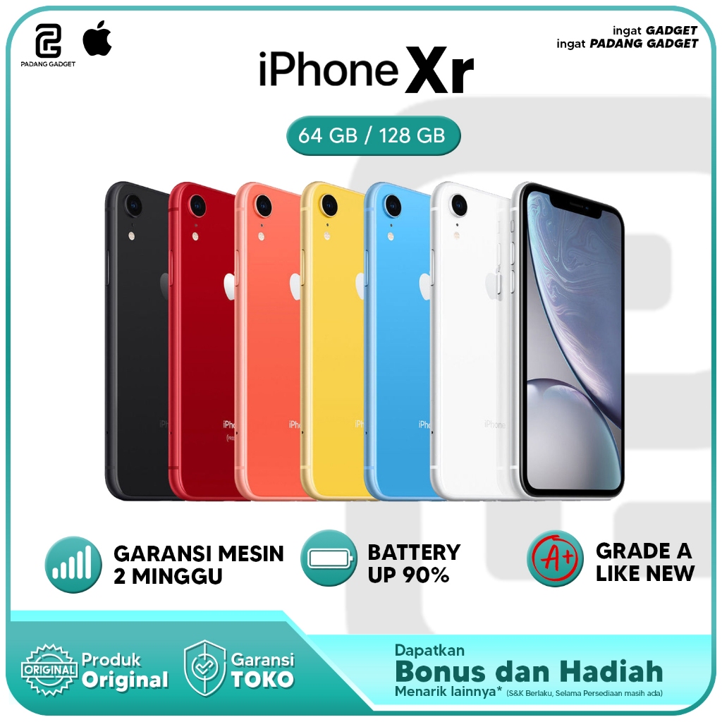 Iphone XR 128GB 64GB Second All Original Fullsett Wifi Only Bergaransi