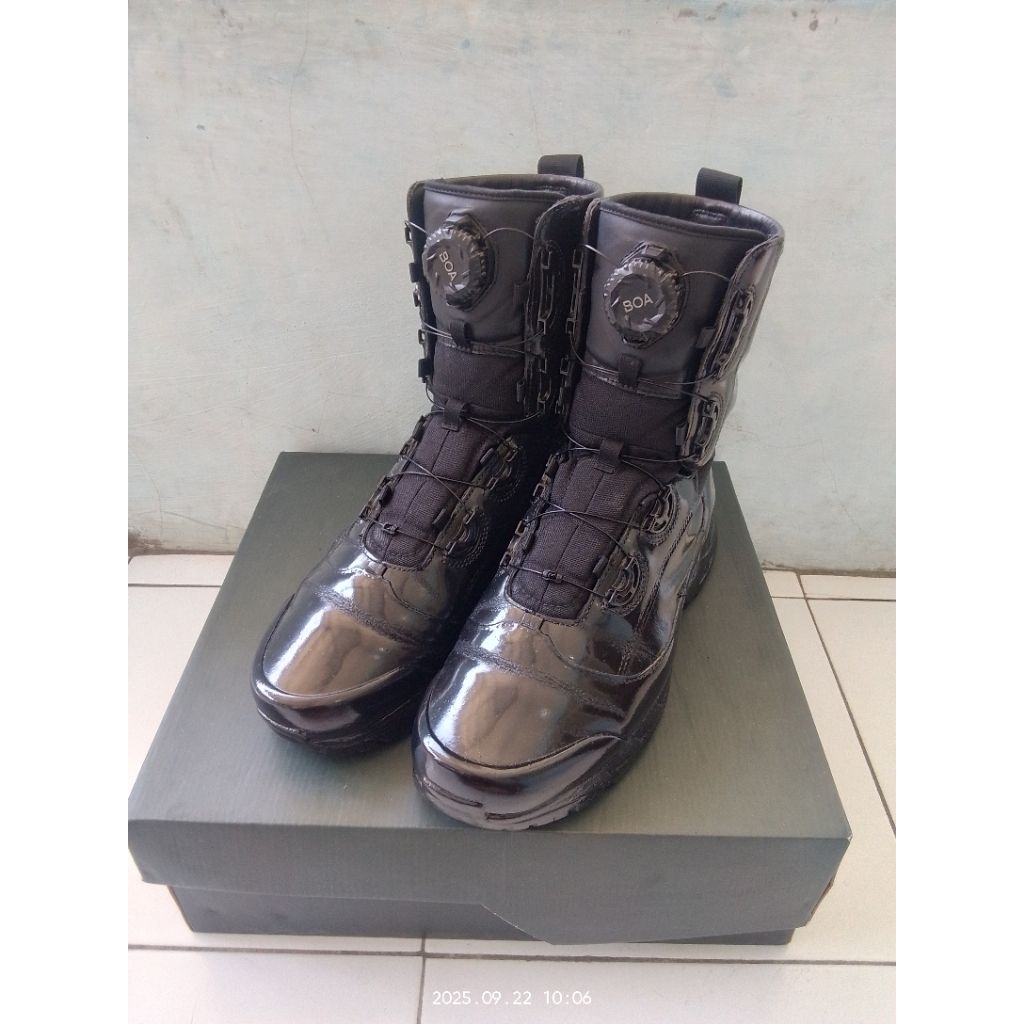 Sepatu Boots PDL TNI Polri parabellum diablo tali putar BOA system