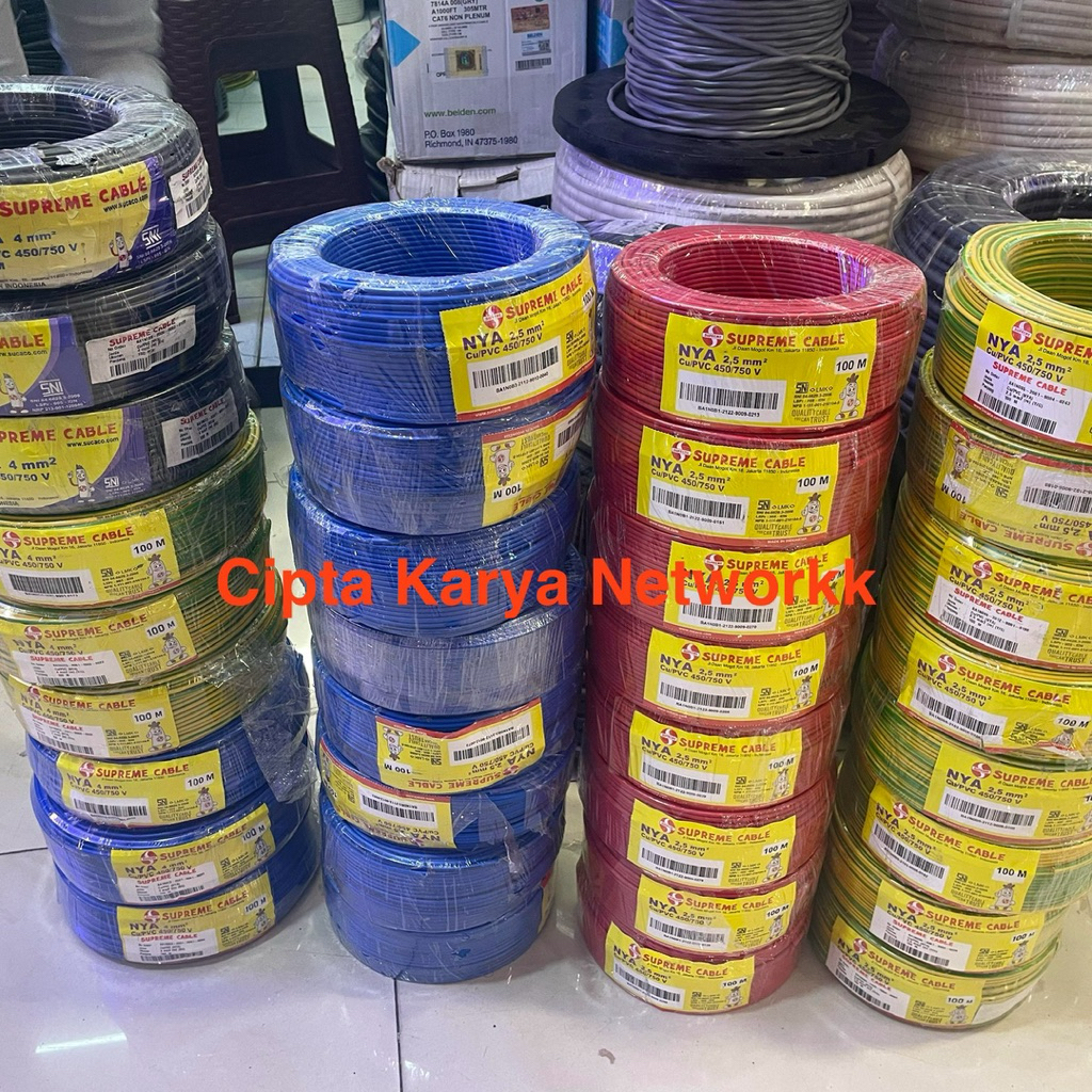 Kabel Supreme NYA 2.5 MM NYA 2,5 Mm 1x2.5 NYA 1x2,5 Supreme 100m Tunggal