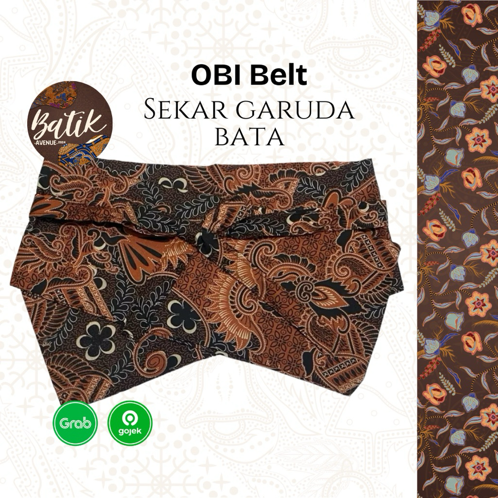 Belt Batik Wanita – Obi Batik Sekar Garuda Bata (116 x 15 cm)
