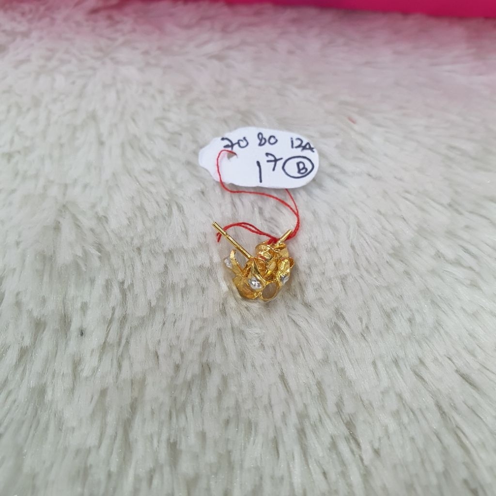 giwang ulir kombinasi emas kadar 70% berat 1,7gram