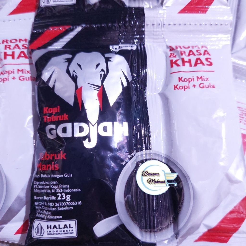 Kopi Tubruk Gadjah renceng isi 10 sachet cap gajah