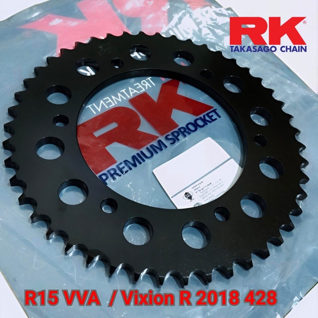 RK Gear Belakang 428 R15 New VVA V3 Vixion 2018 VVA XSR 155 41T 42T 43T 44T 45T 46T 47T 48T 49T 50T 